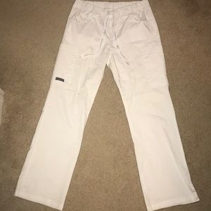 White scrub pants